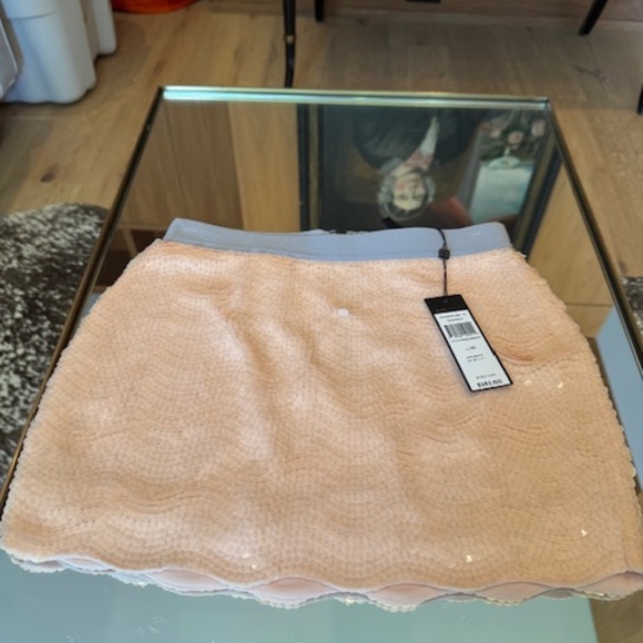 NWT BCBG Max Azria Peach Sequin Michaela Skirt - Size XS - Picture 3 of 6